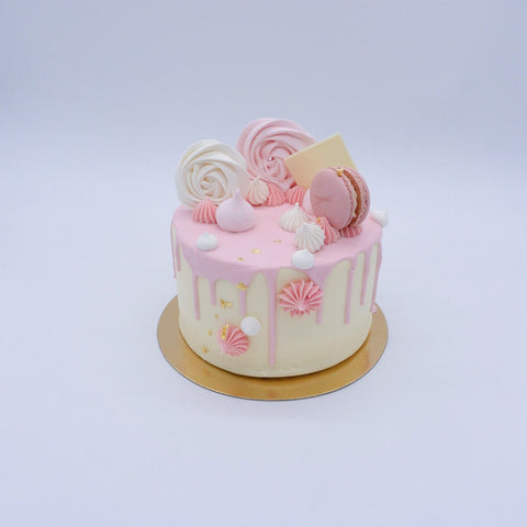 Gâteau 'Dripping (Rose & Chocolat Blanc)'