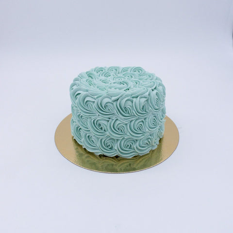 Gâteau 'Roses en Bleu Pastel'