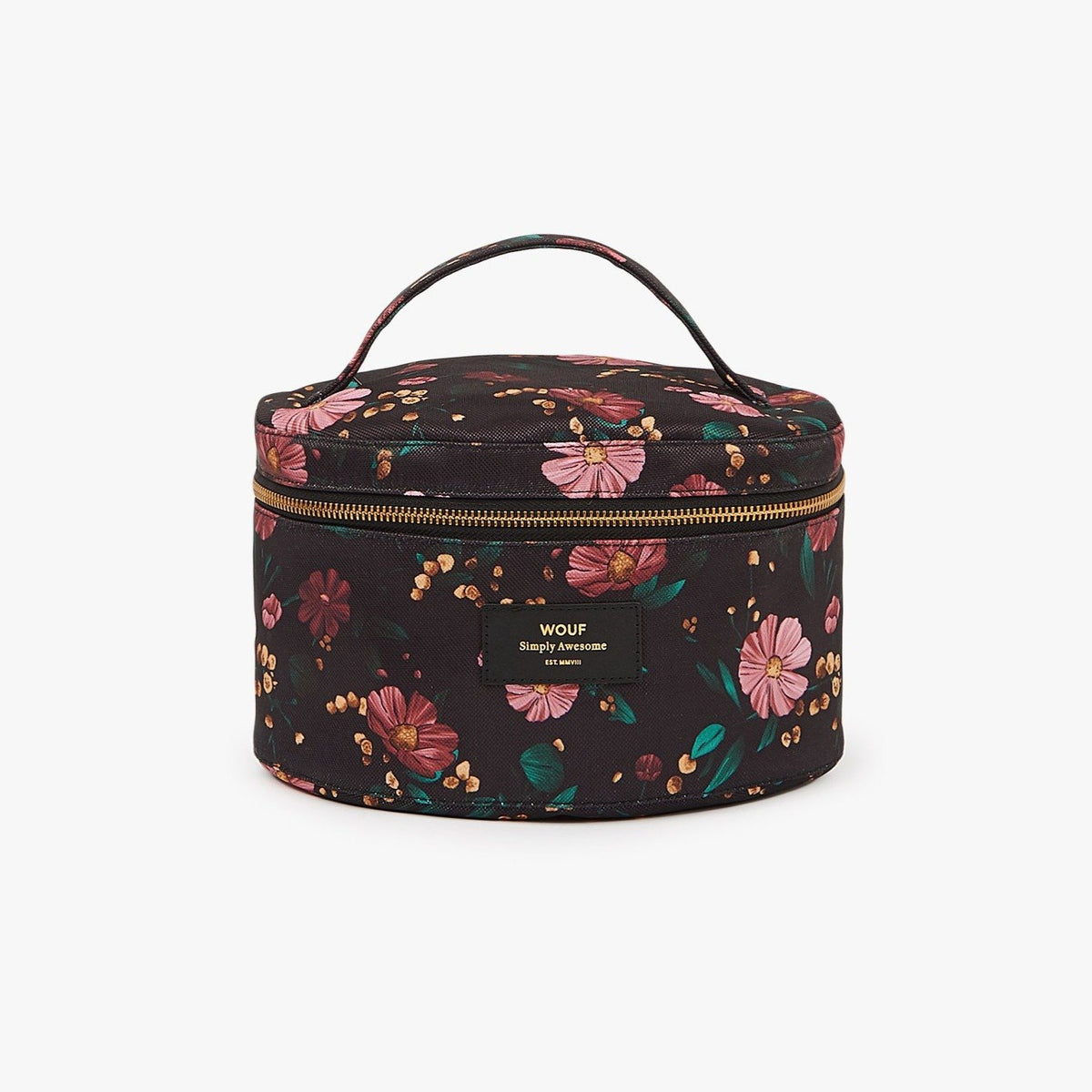 Black Flowers - XL Makeup Bag - Cuppin's