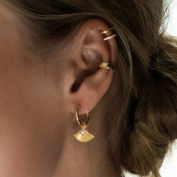 Boucles d'oreilles Ida gold cristaux - Cuppin's