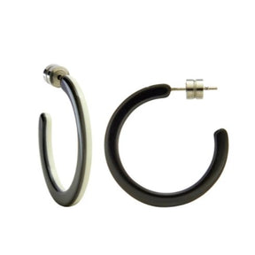 Boucles d'oreilles mini hoops en noir et blanc - Cuppin's
