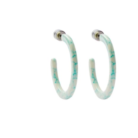 Boucles d'oreilles mini hoops - Minted Porcelain - Cuppin's
