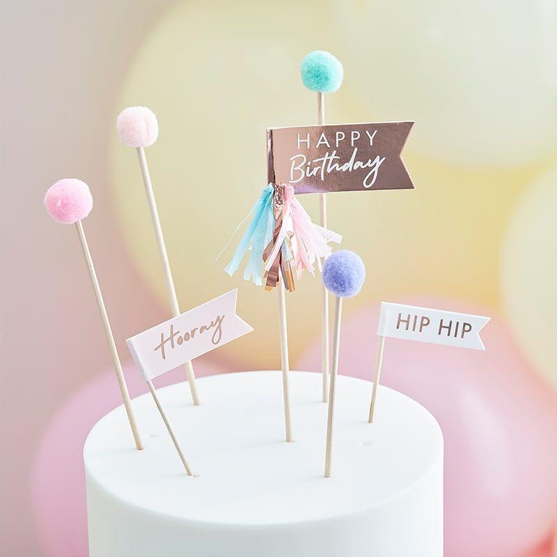 Cake Topper PomPom- Ginger Ray - Cuppin's