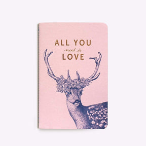 Carnet cousu 'All you need is love' - Cuppin's