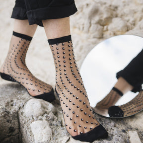 Chaussettes Crescent Dunes black - Cuppin's