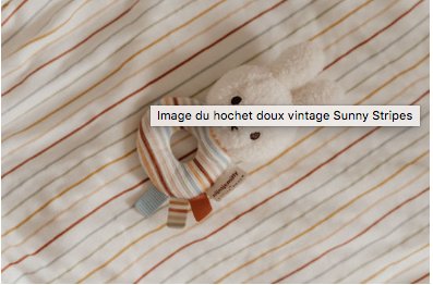 Hochet doux vintage Sunny Stripes - Cuppin's