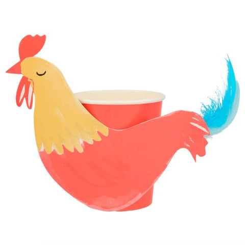 On The Farm Rooster Party Cups - Cuppin's