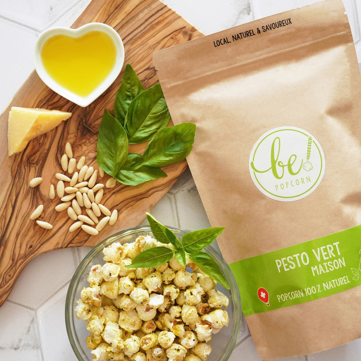 Popcorn Pesto Vert - Cuppin's