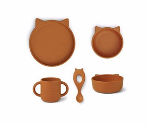Set de Vaiselle 'Chat' - Moutarde - Cuppin's
