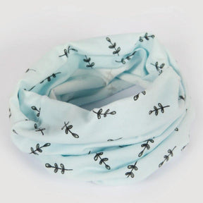 Snood 100% coton bio - blue flower - Cuppin's