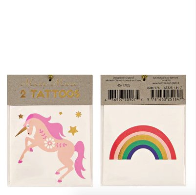 Unicorn & Rainbow Small Tattoos - Cuppin's